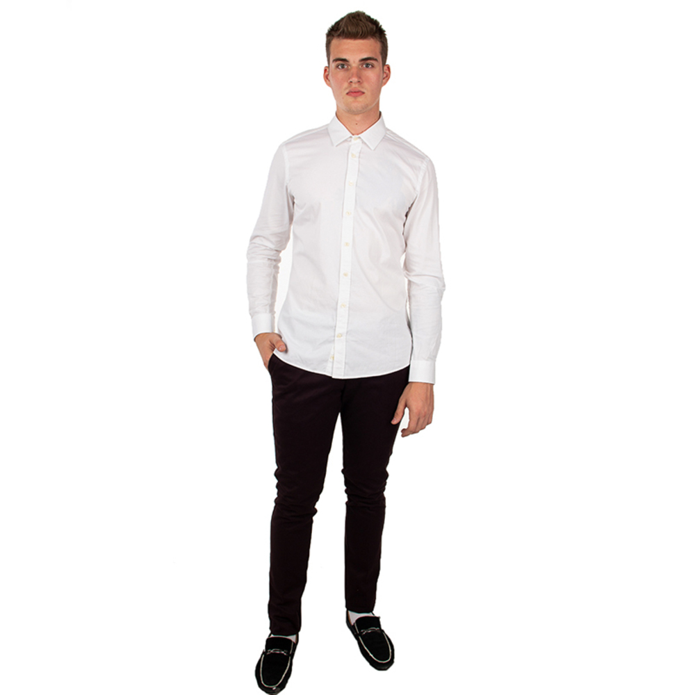 Network Shirt Men size L White
